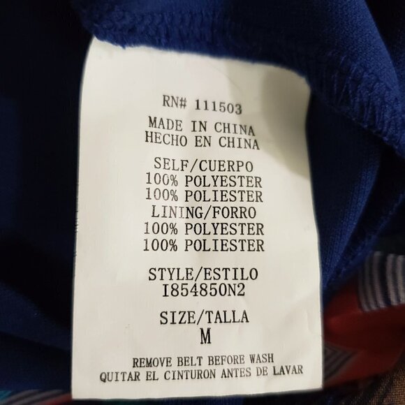 As U Wish Chevron Print Peek-a-boo Back A-Line Slip Lined Dress – Size Medium - Picture 14 of 16